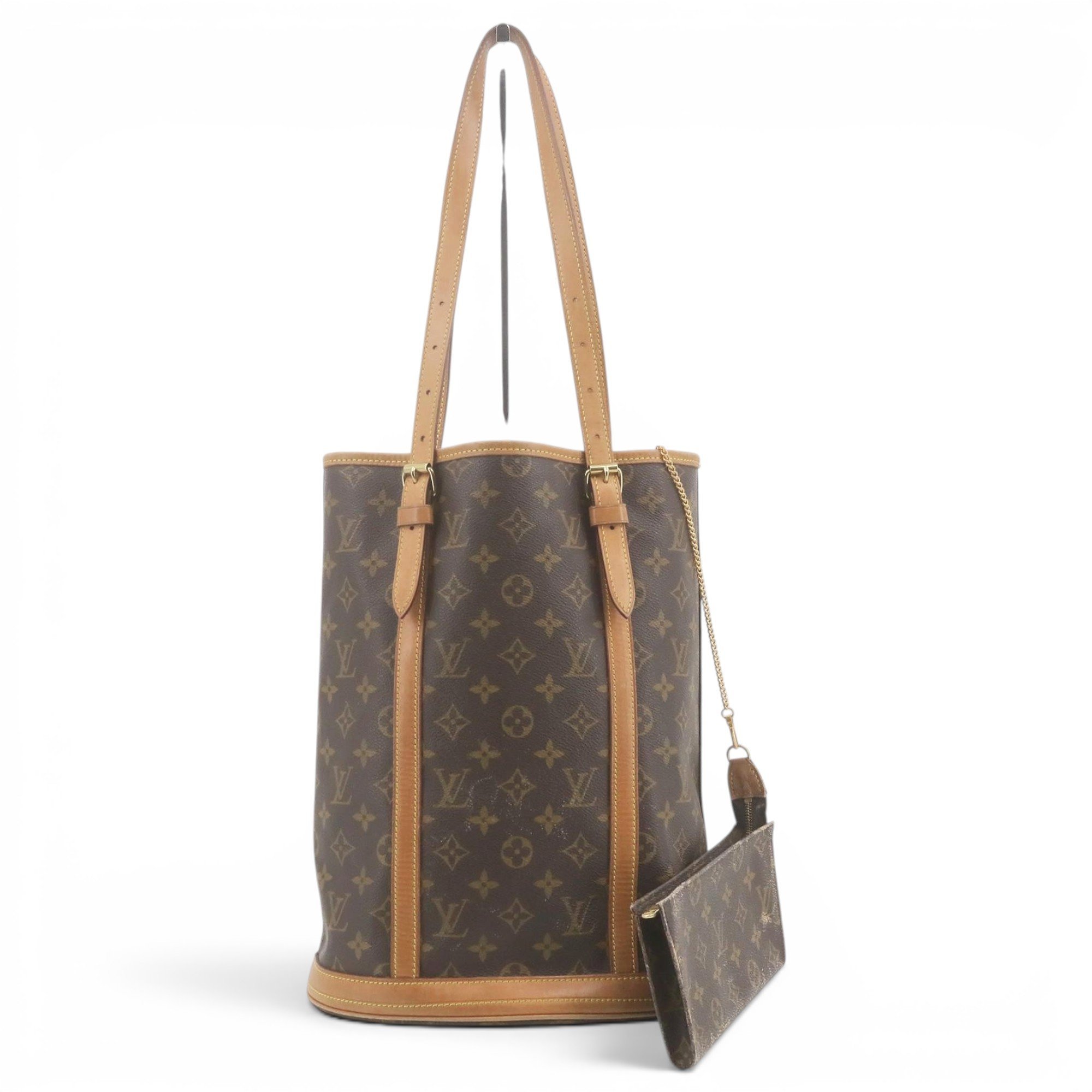 Bucket leather handbag