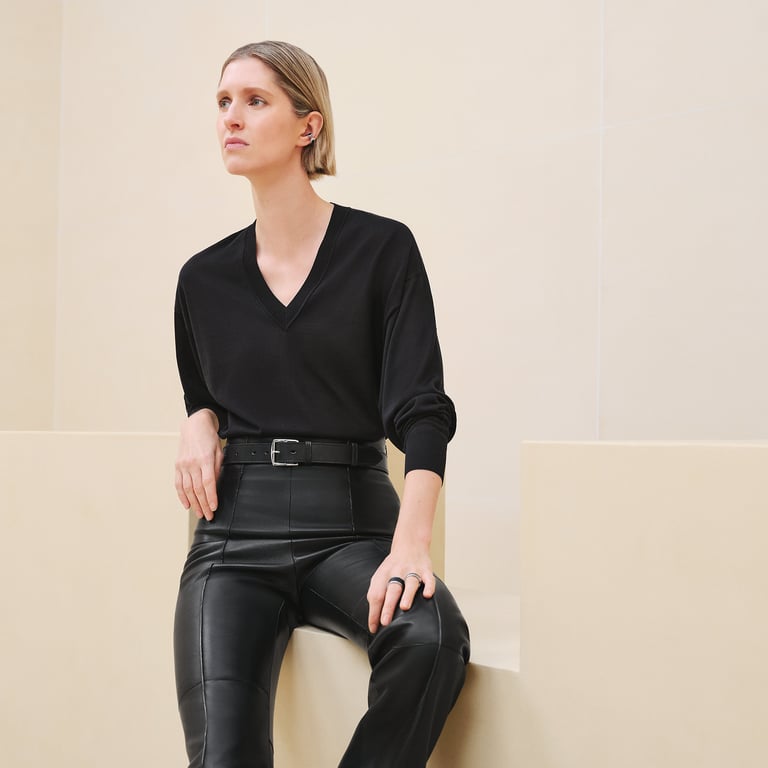 Cashmere long-sleeve sweater