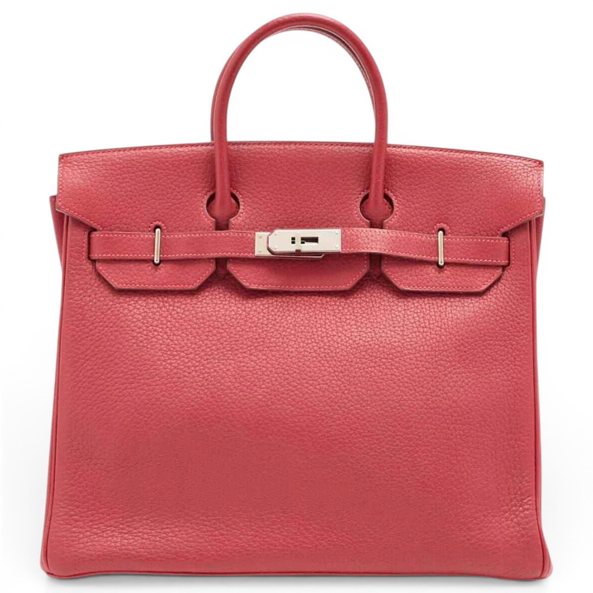 Hermes Haut à Courroies Handbag Rouge Vif Fjord Leather 2006