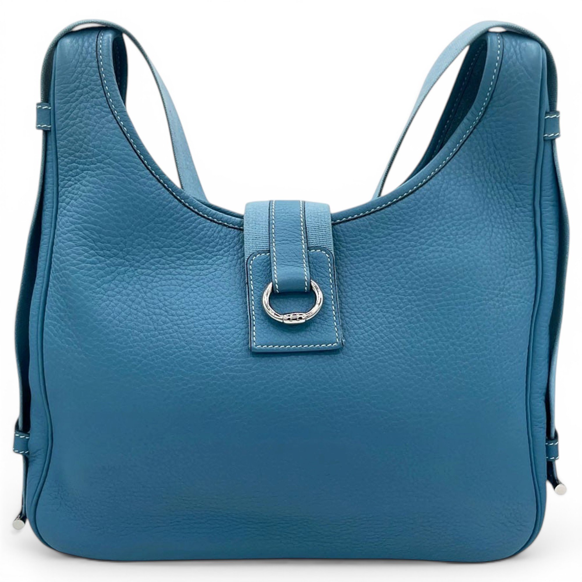 Hermes Tsako Handbag Blue Jean Toile Jean 1997