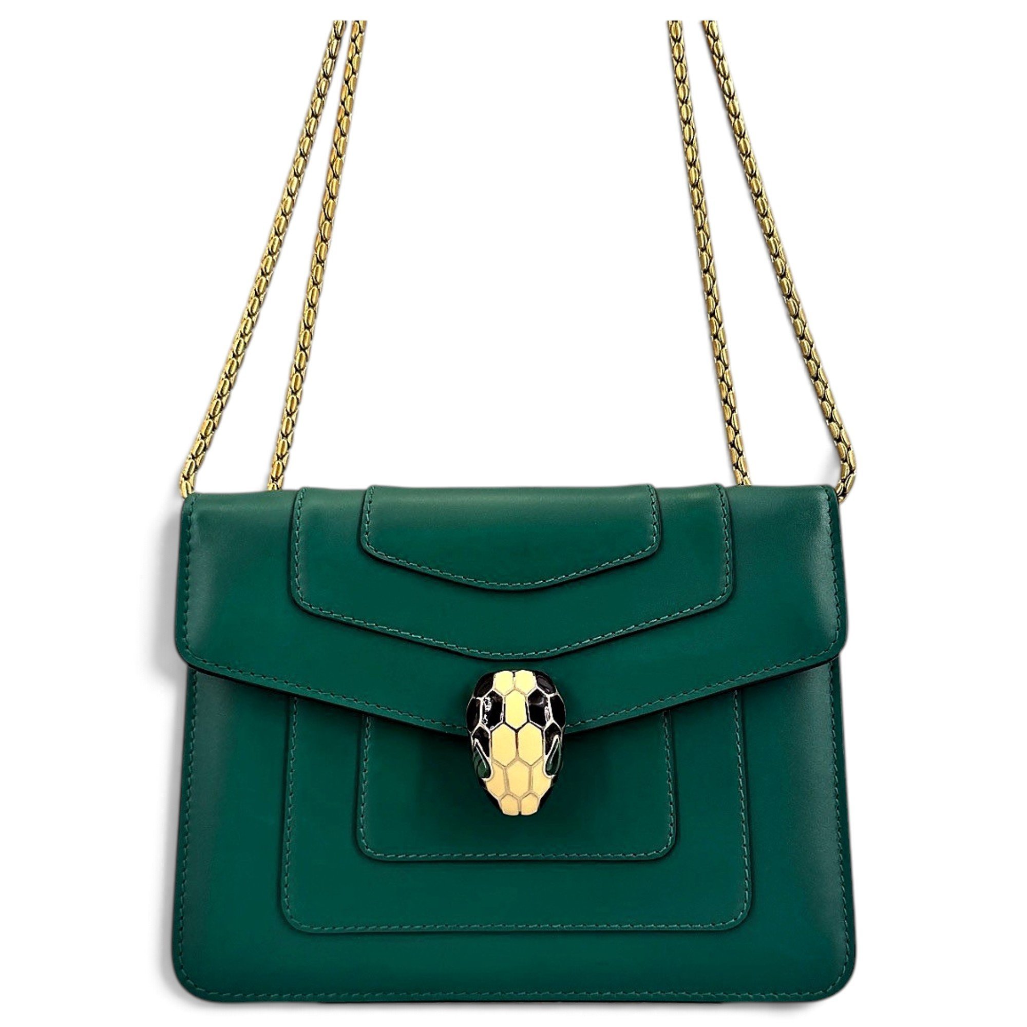 Serpenti leather handbag