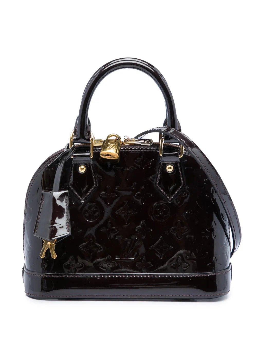 2019 Monogram Vernis Alma BB satchel