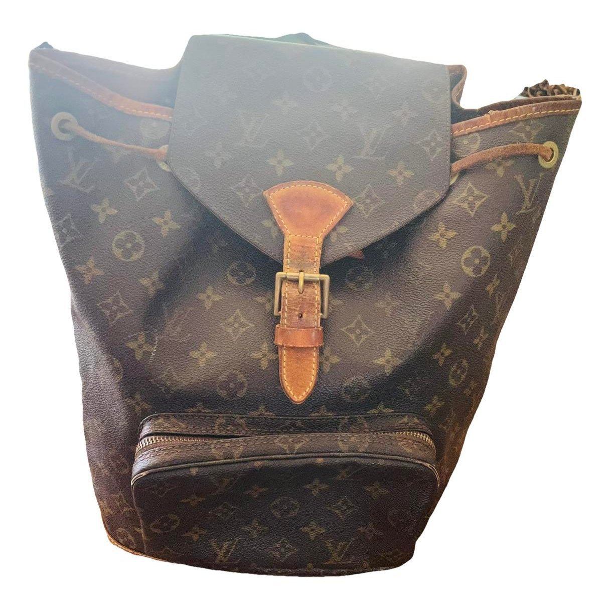 Montsouris Vintage leather backpack