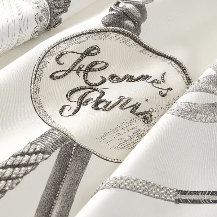 Nous Sommes Inseparables Embroidered Scarf 90