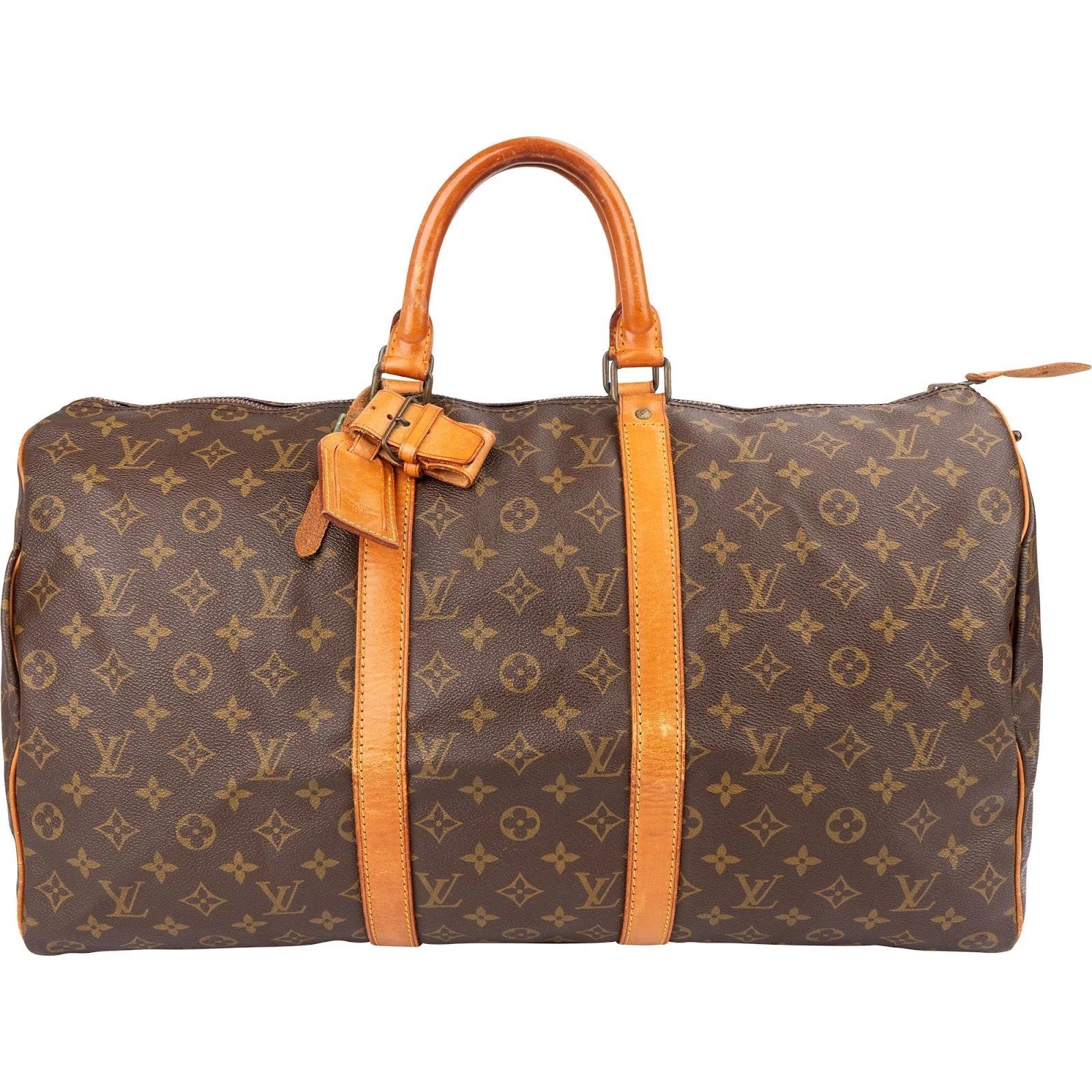 Keepall leather travel bag