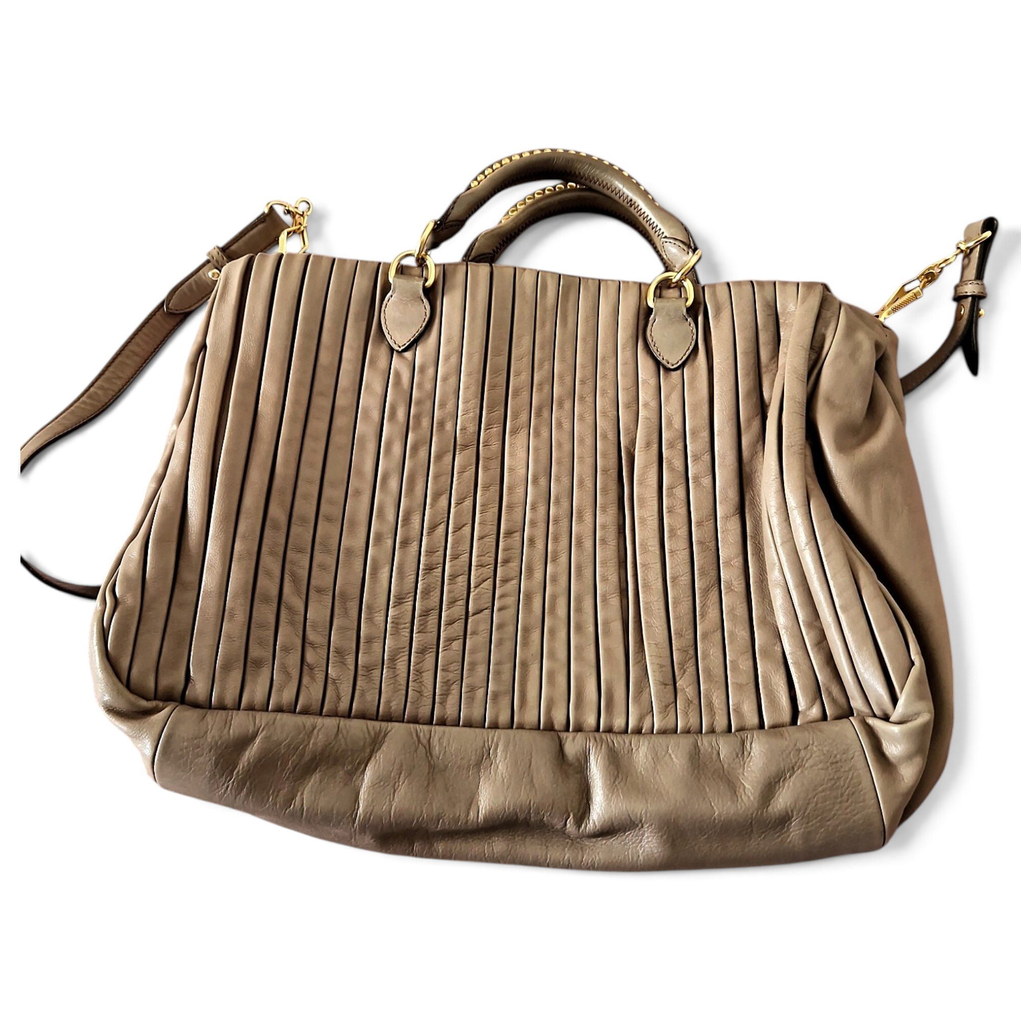 Matelassé leather tote