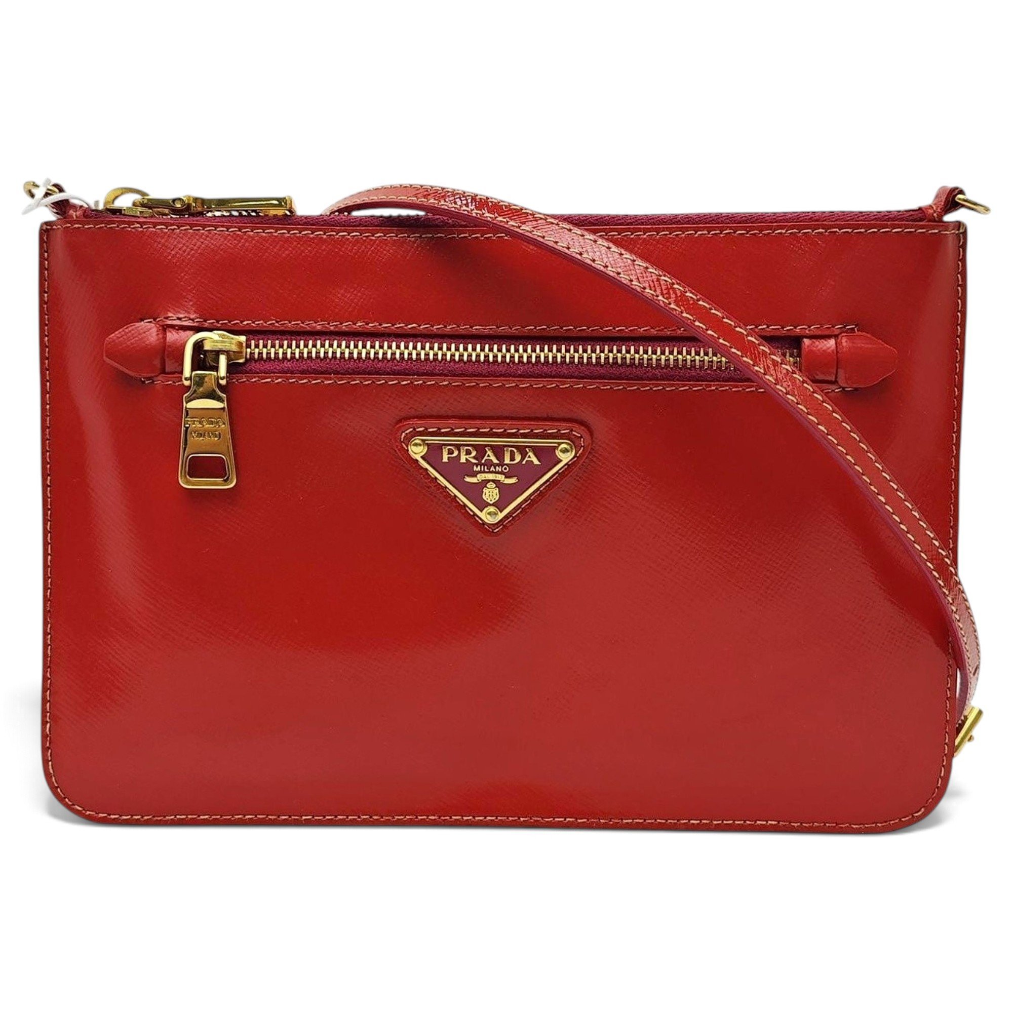 Patent leather handbag