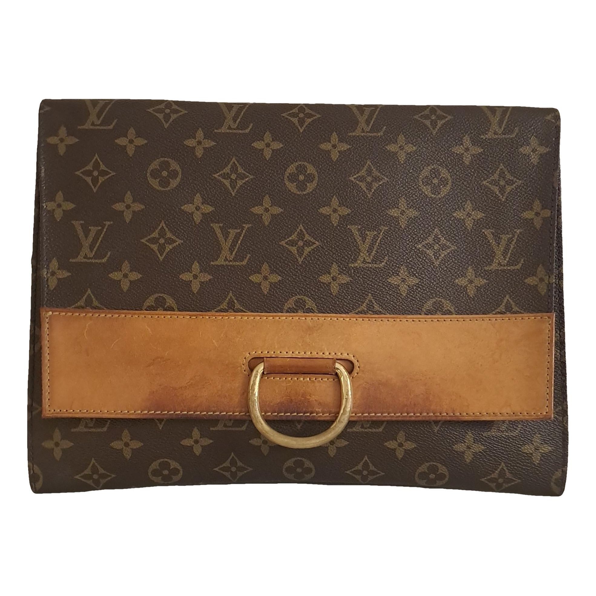Leather clutch bag