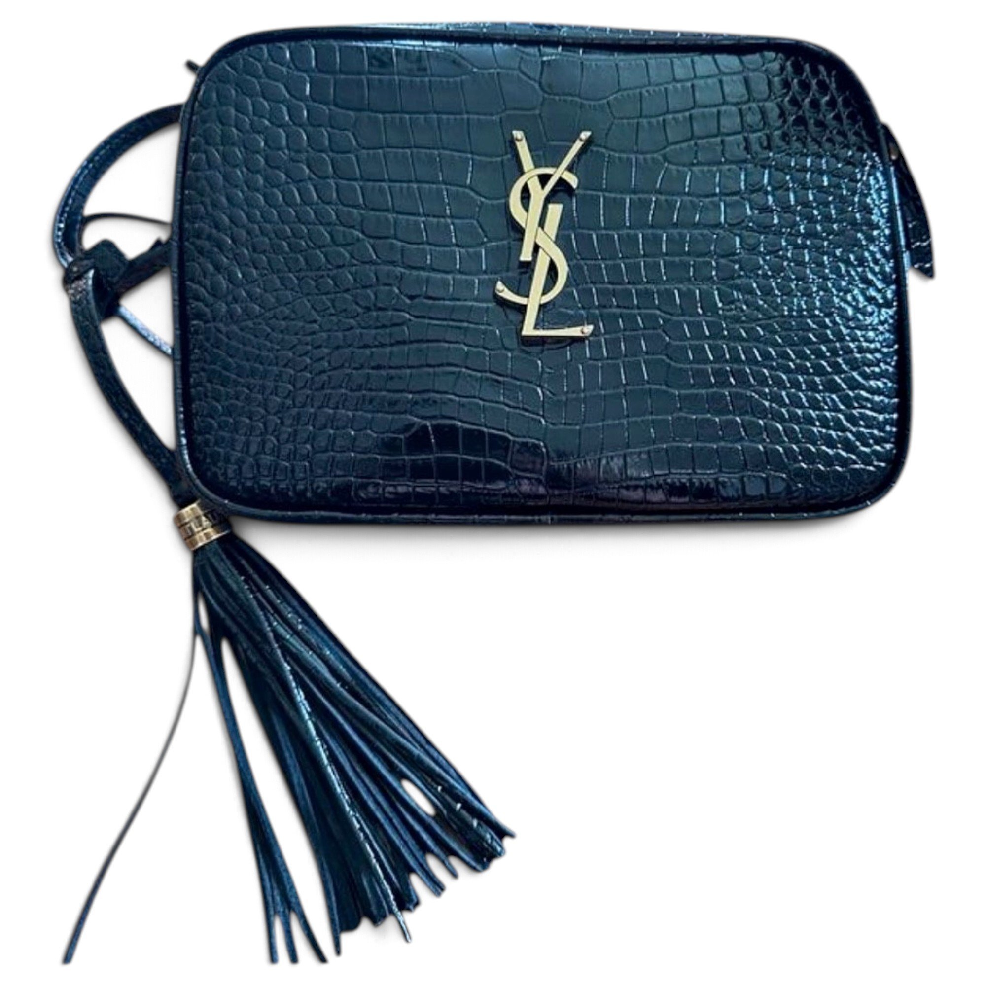 Camera Lou leather crossbody bag