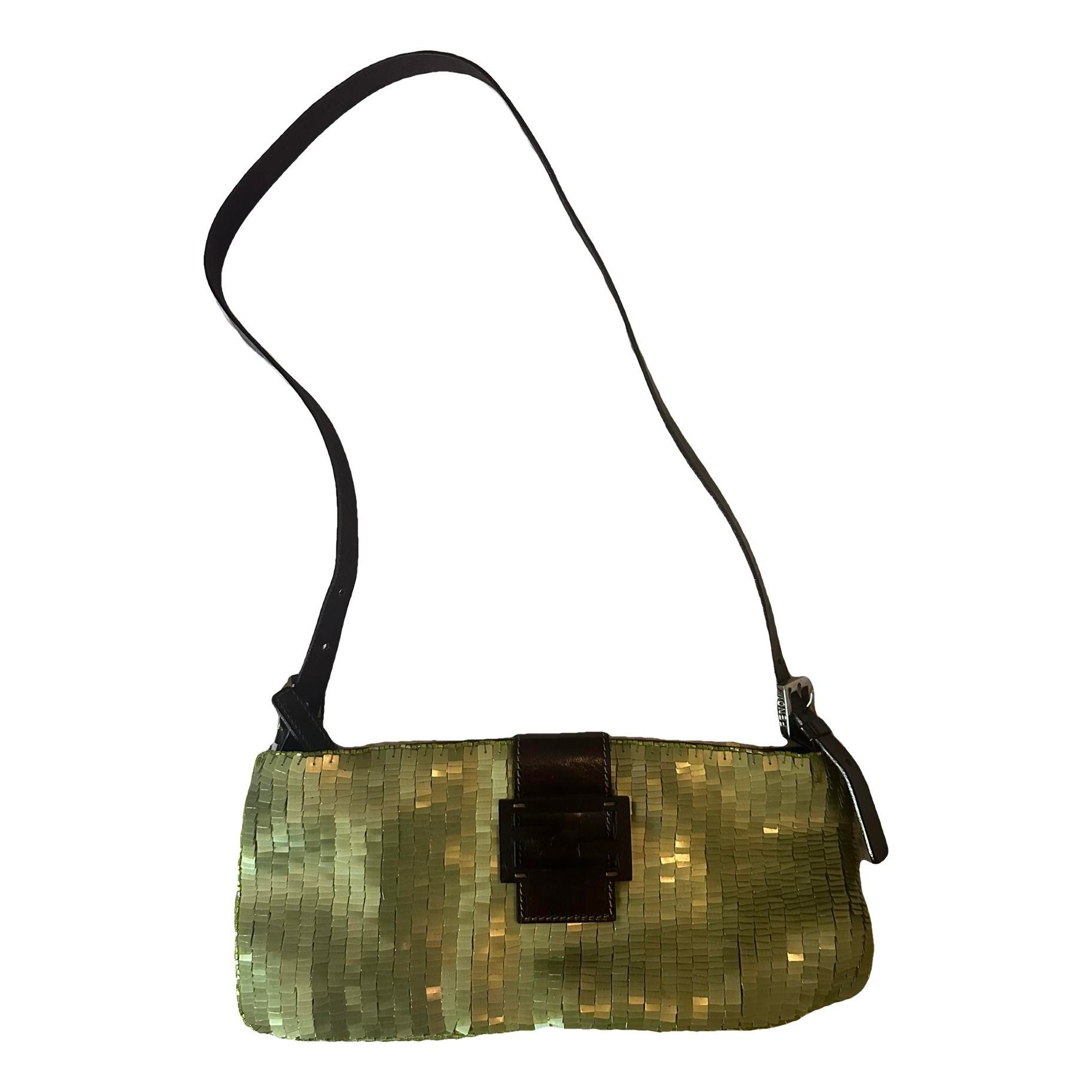 Baguette silk handbag