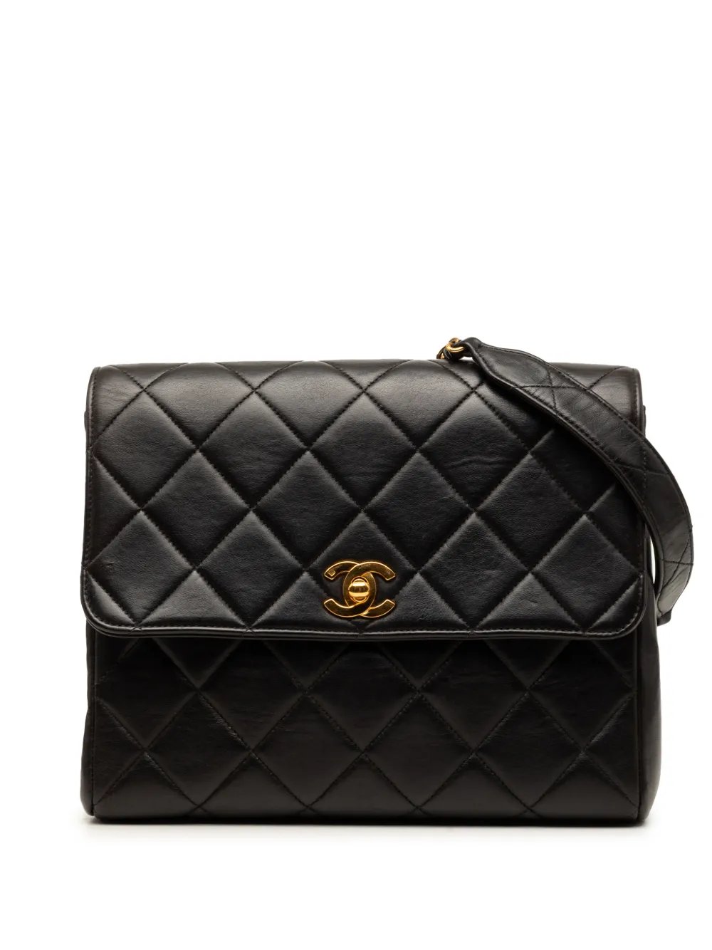 1994-1996 Small Square Quilted Lambskin Straight Single Flap crossbody bag