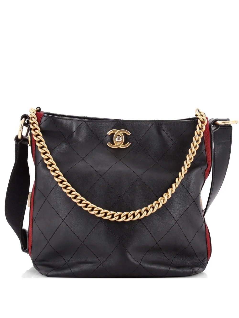Button Up Quilted Calfskin with Grosgrain Small hobo bag