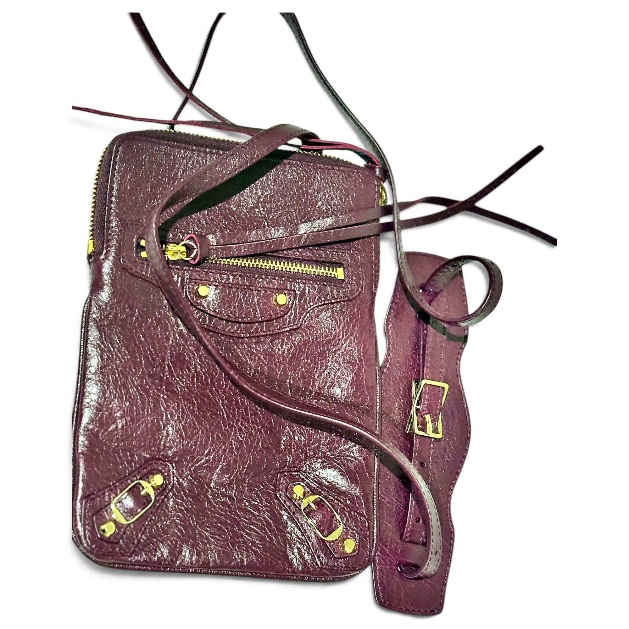 Leather clutch bag