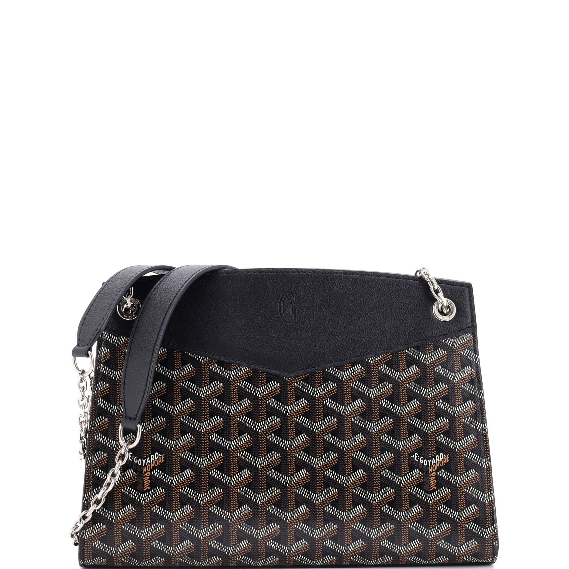 Structured Rouette Chain Shoulder Bag Coated Canvas PM