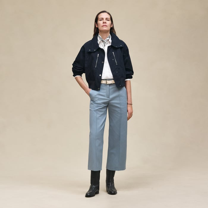 Bleu Adriatique Cropped Pants