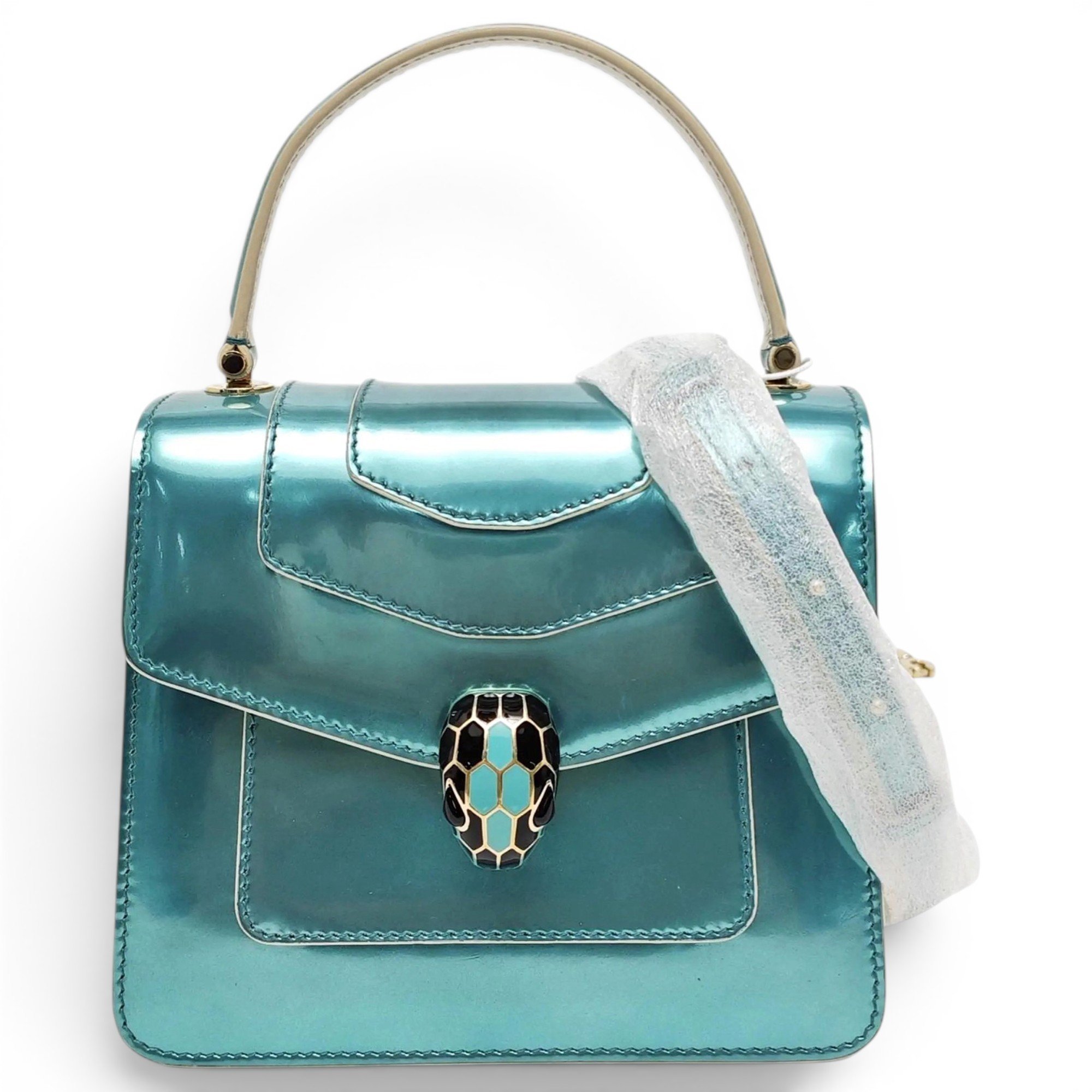 Bvlgari Serpenti leather handbag