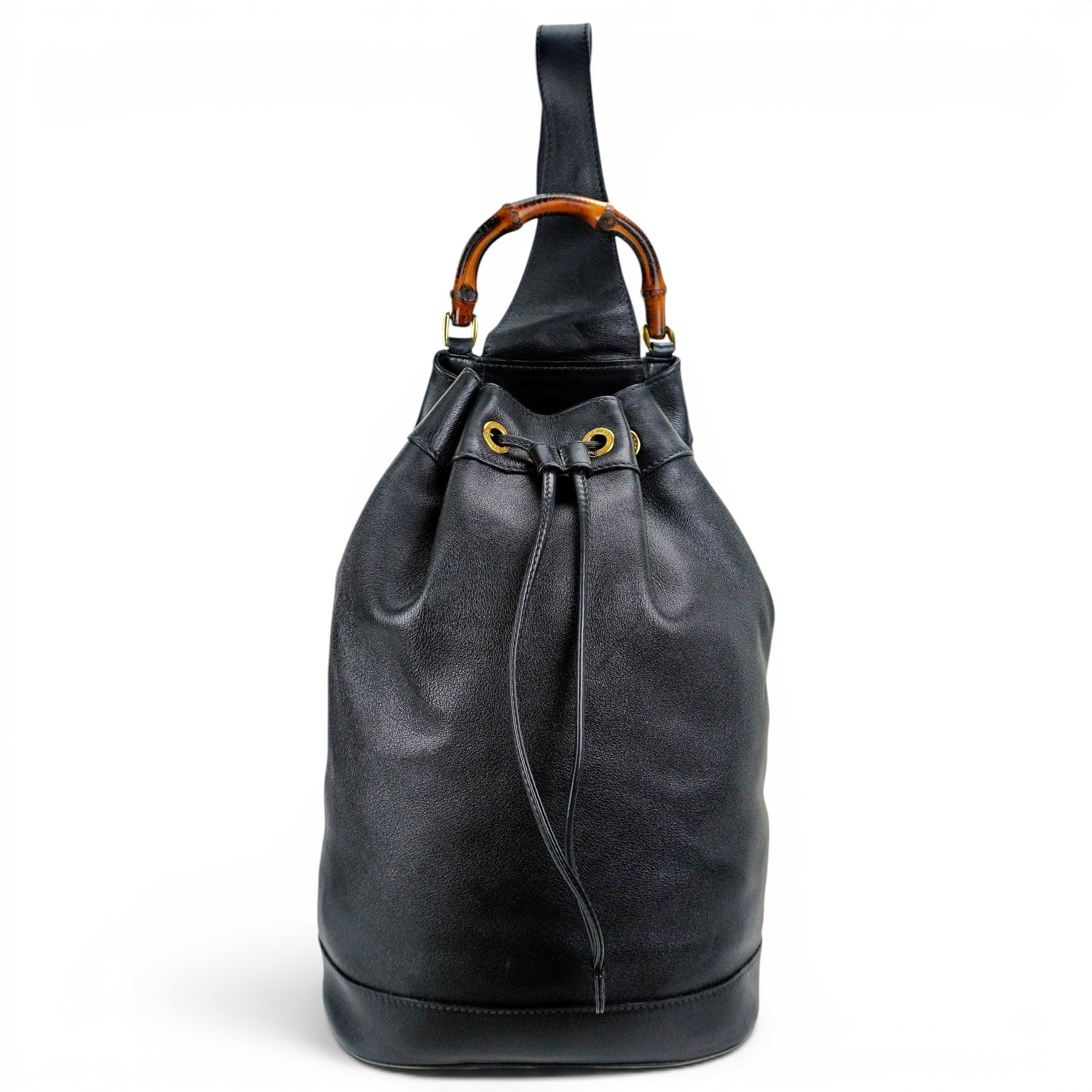 Vintage Bamboo Sling leather backpack