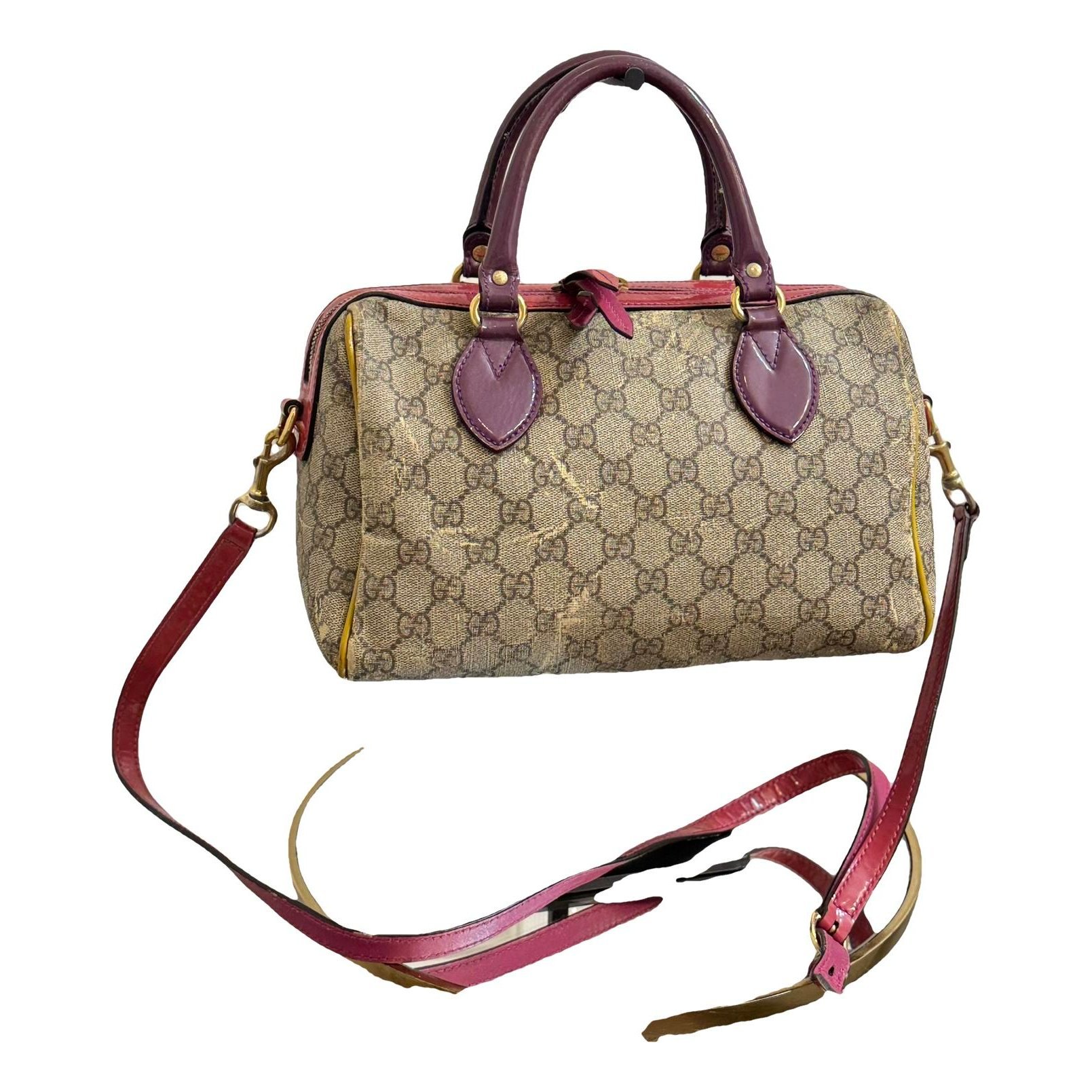 Boston leather handbag