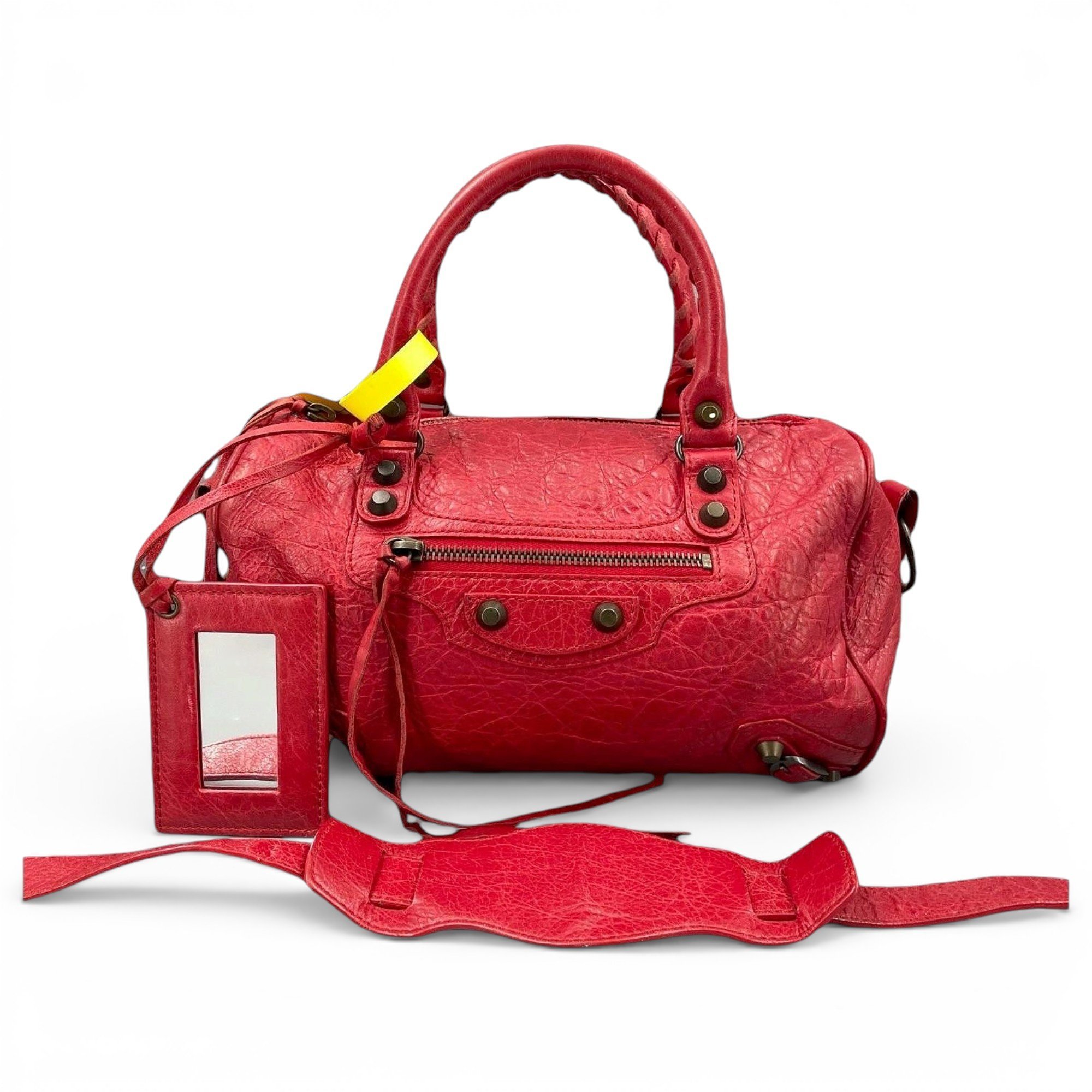 City leather handbag