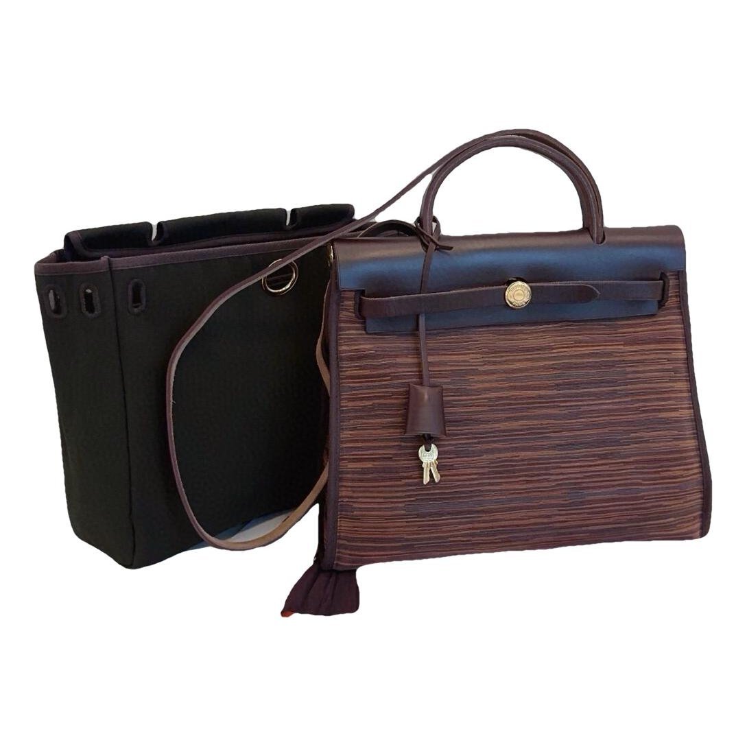 Hermes Herbag leather handbag