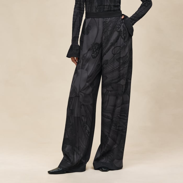 Noir "Soleil De Soie Poudre" Pants