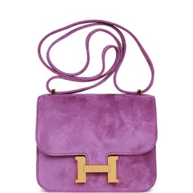 Hermes Hermes Constance 18 Violet Doblis Gold Hardware