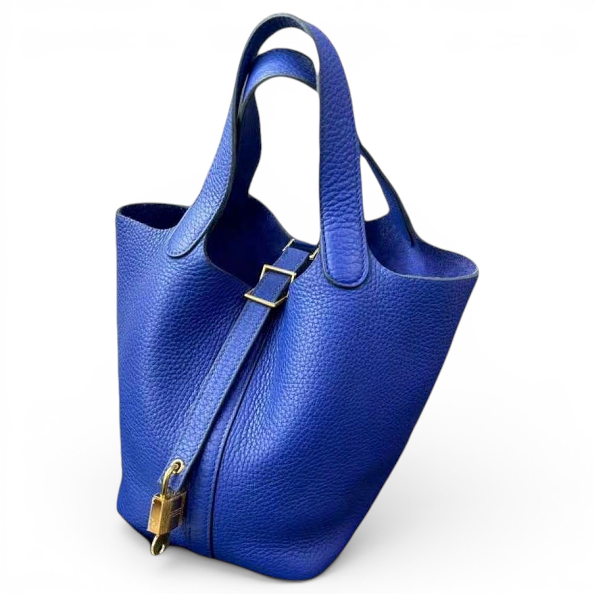 Picotin leather tote