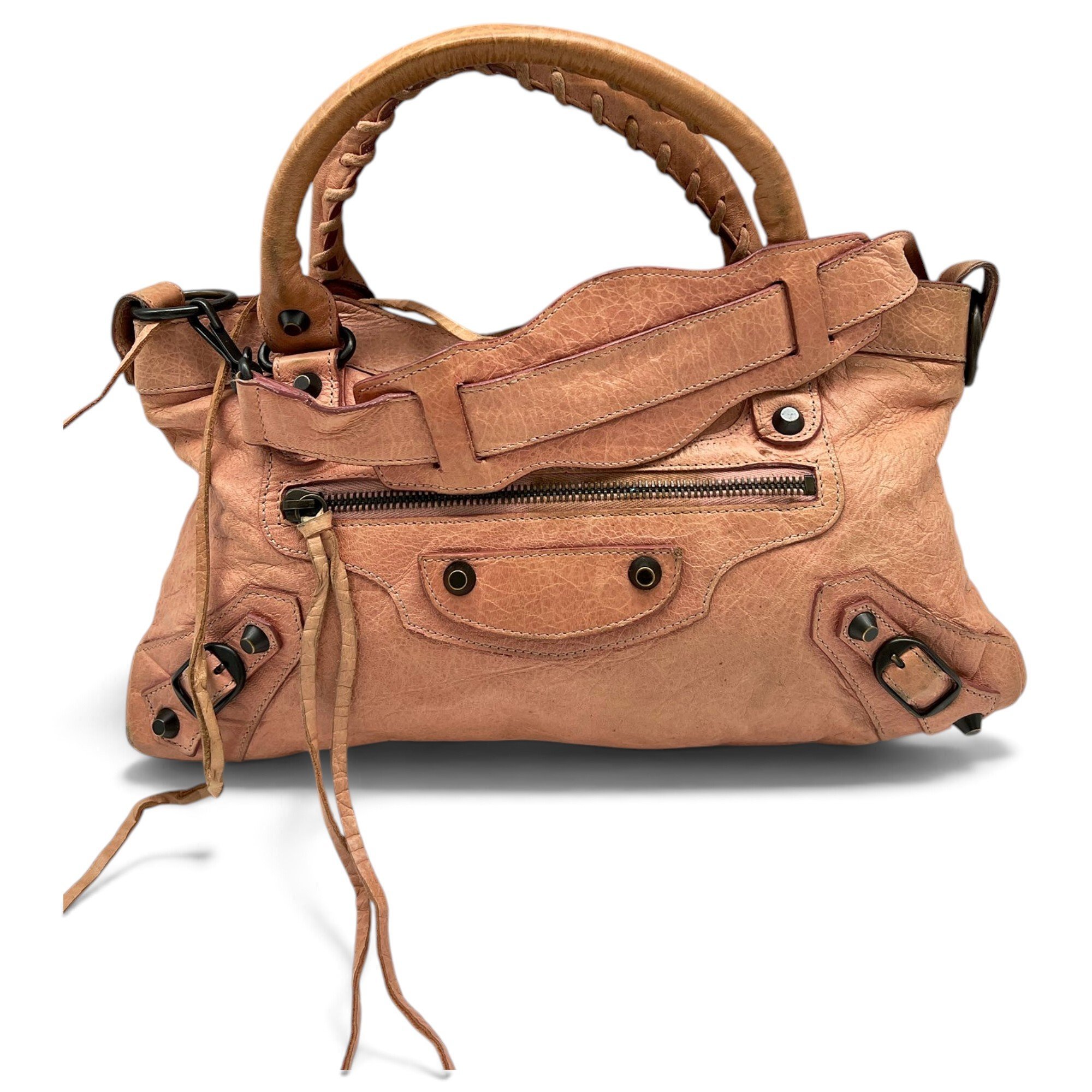 City leather handbag