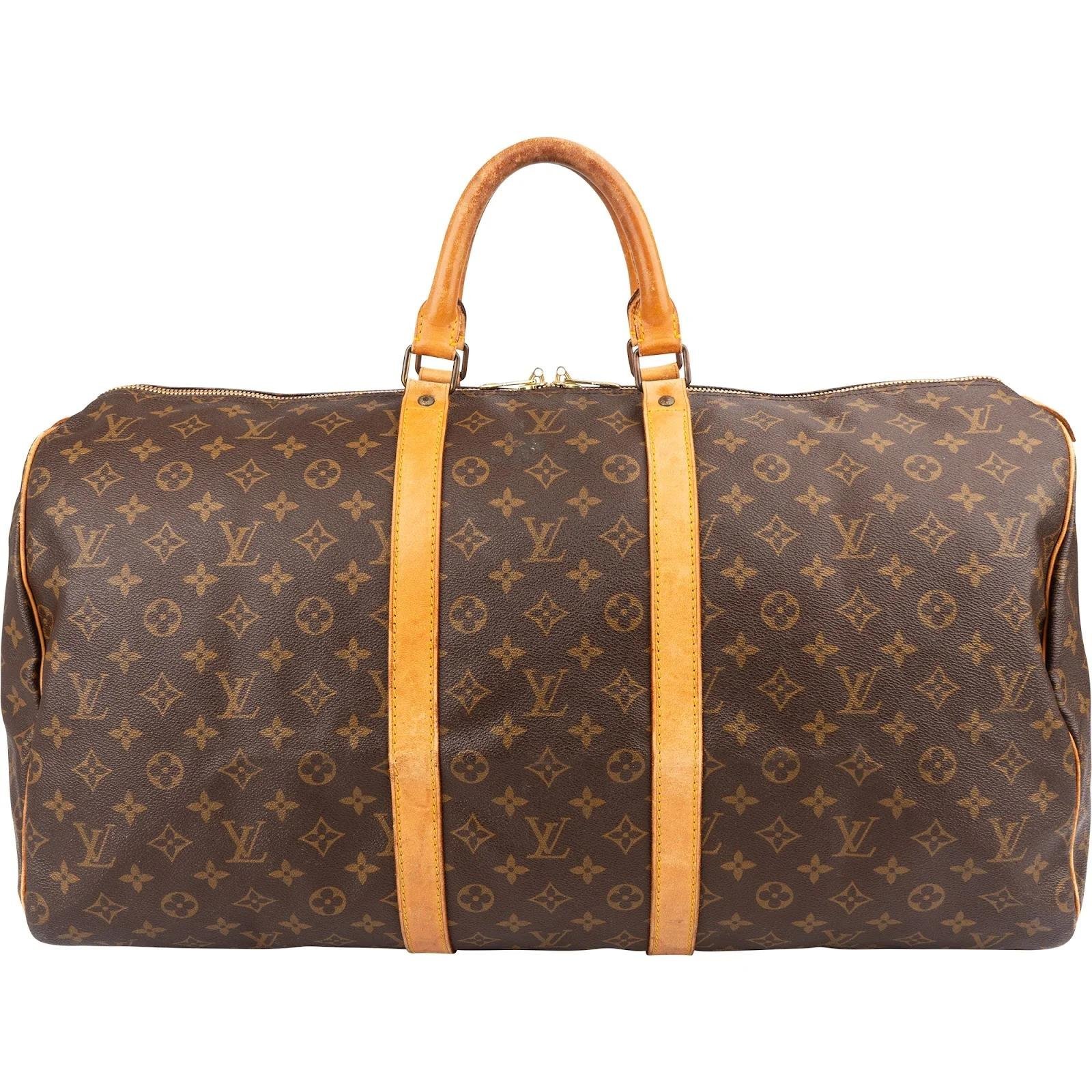Keepall leather travel bag