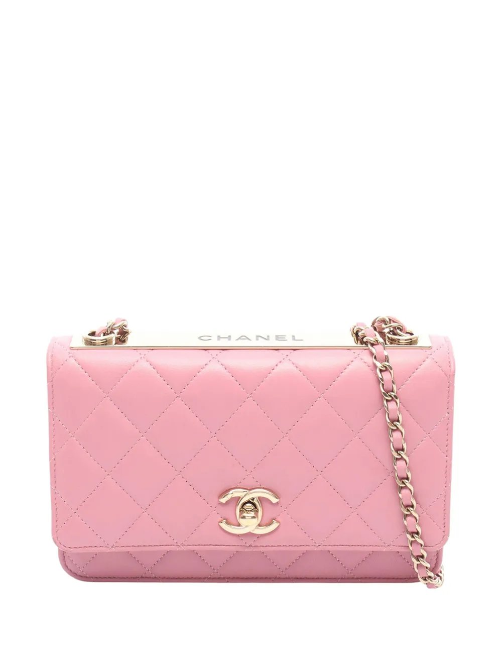 2021-2026 Lambskin Trendy CC Wallet On Chain crossbody bag