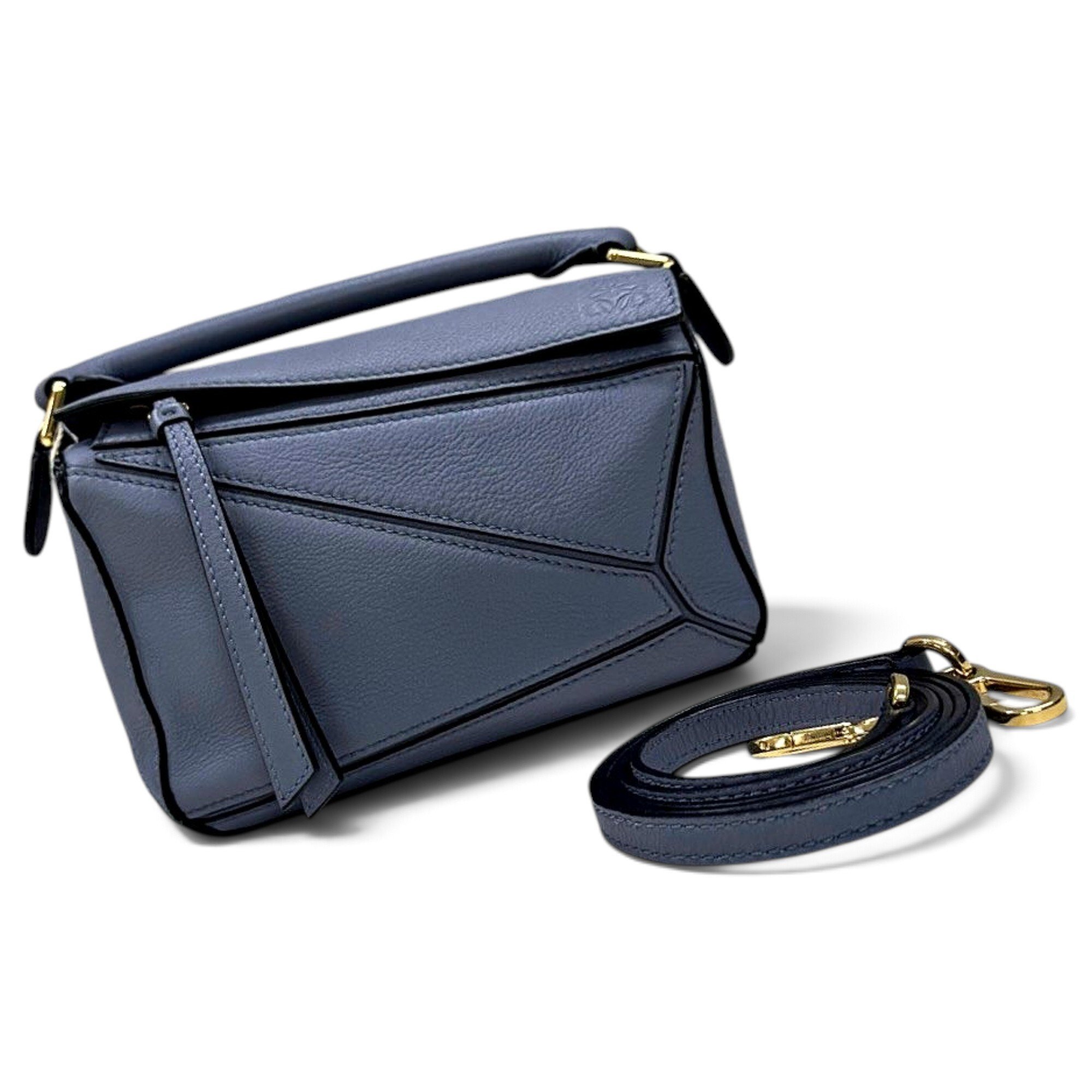 Puzzle leather handbag
