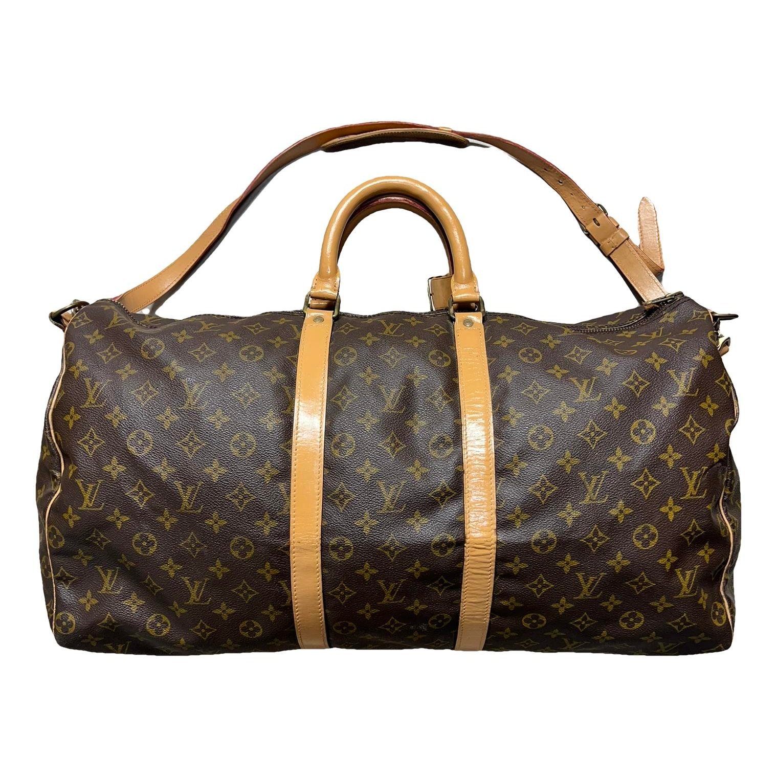 Keepall leather travel bag