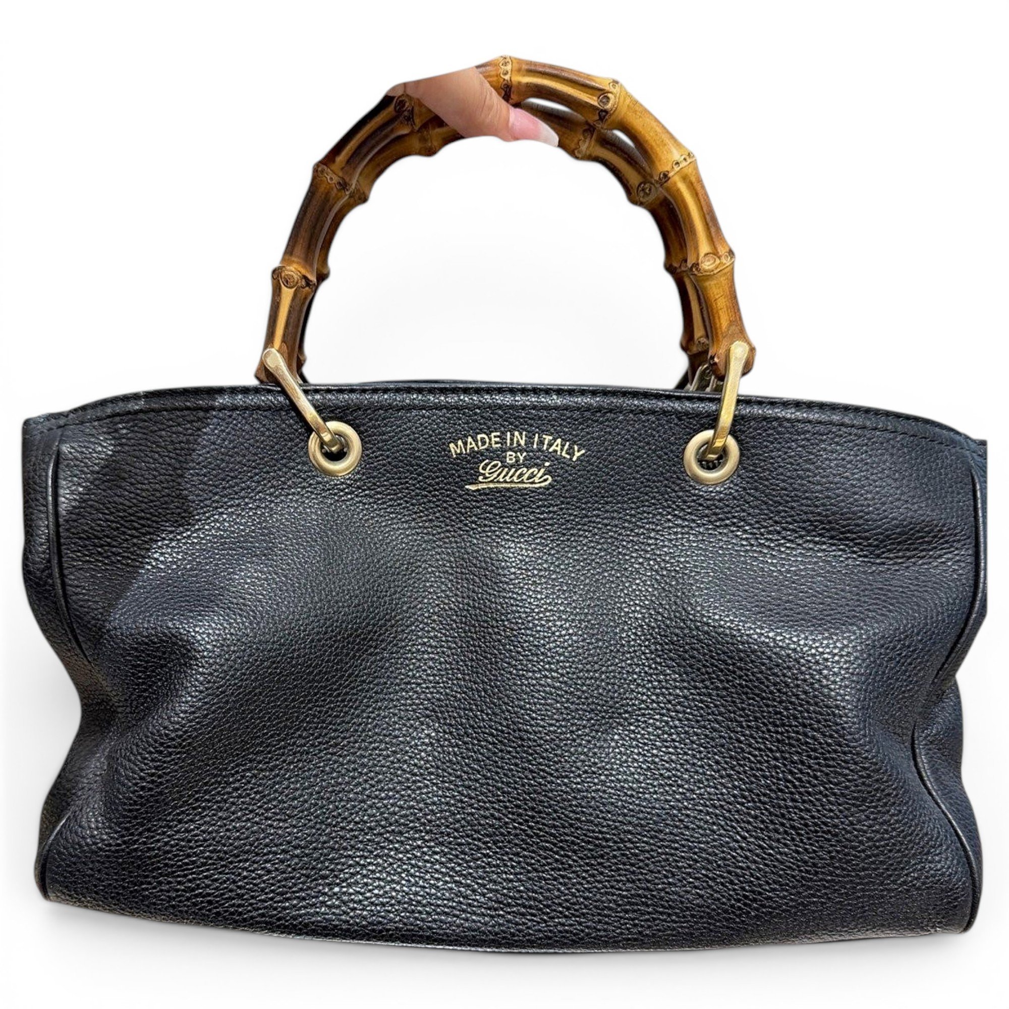 Bamboo leather handbag