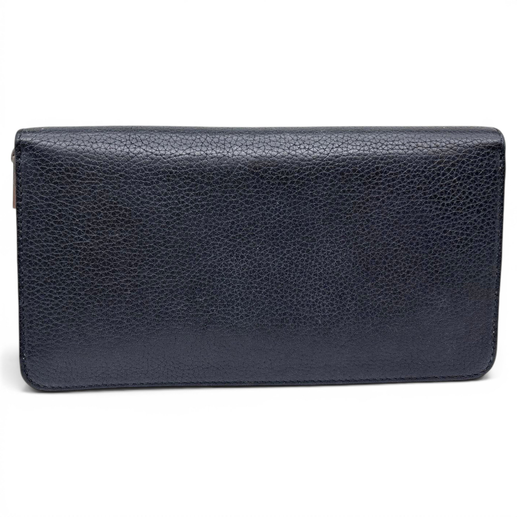 Leather clutch bag
