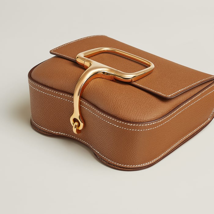 Gold Bolsa Hermès Della Cavalleria II Modelo Míni