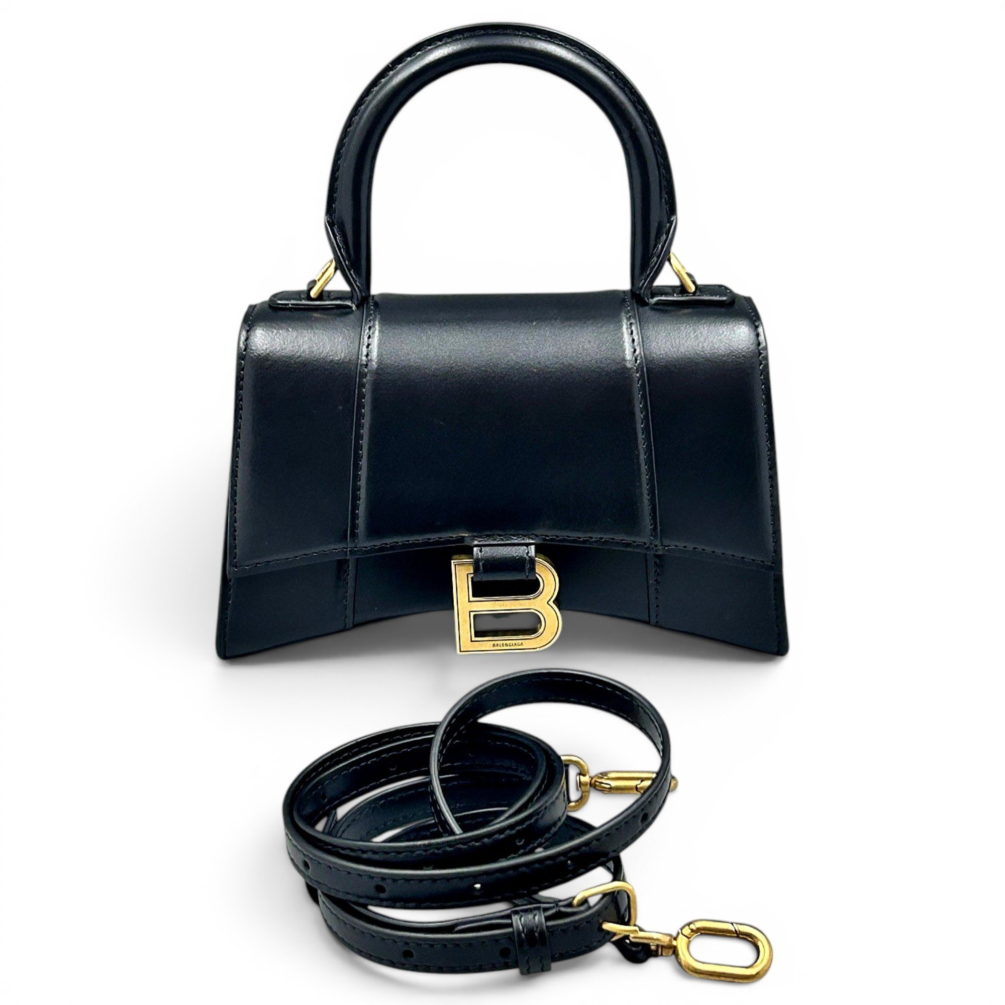 Hourglass leather tote