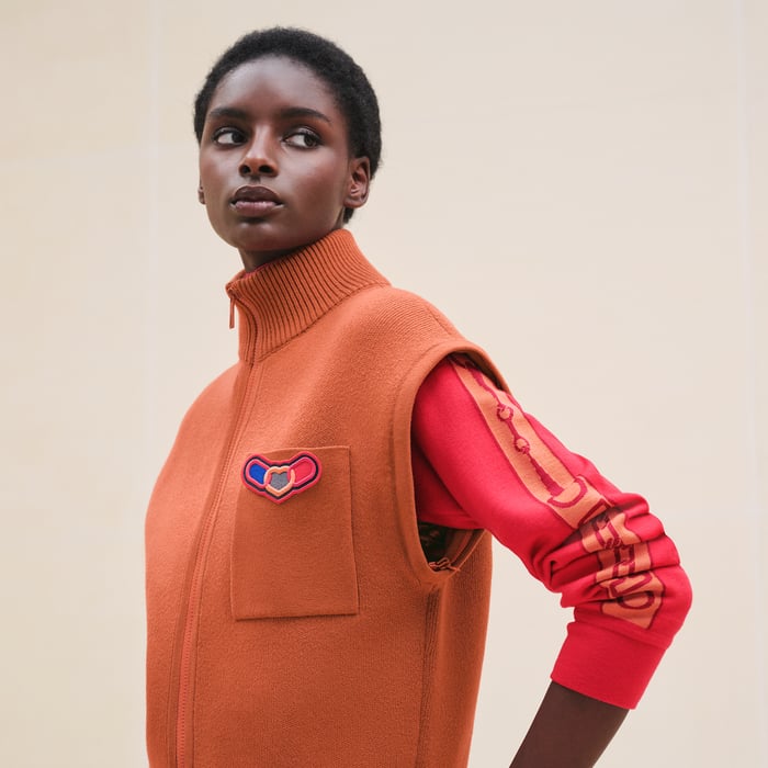 Orange Canyon "Effet Kaleidoscope" Zipped Jacket