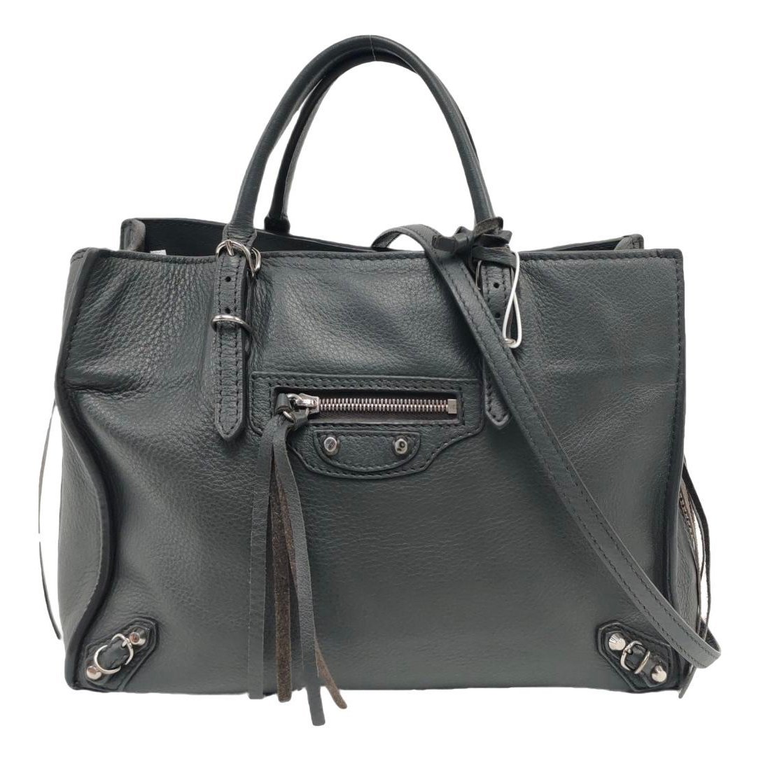 Papier leather handbag