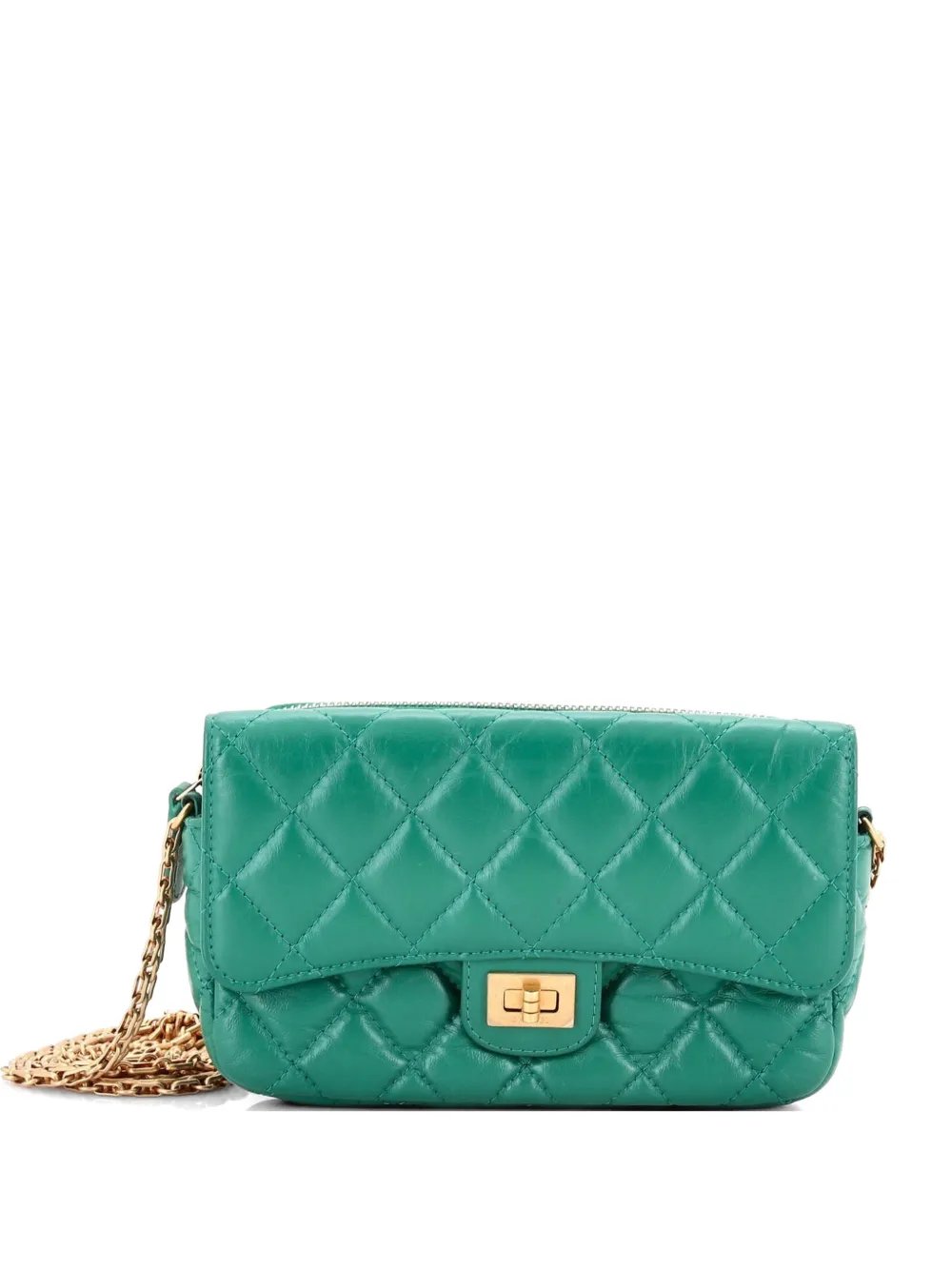 Reissue 2.55 Flap Phone Holder with Chain Quilted Aged Calfskin shoulder bag