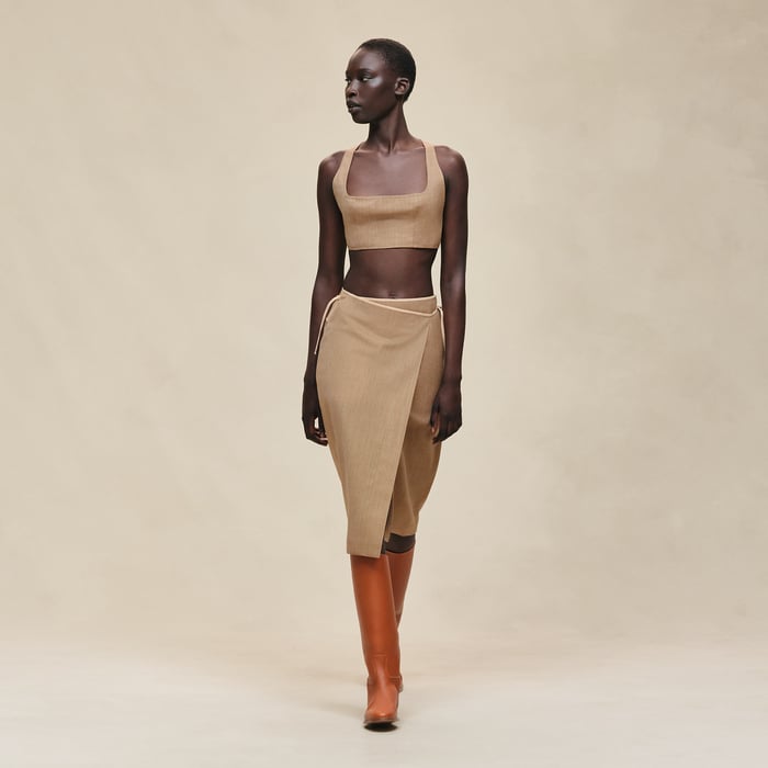 Marron Pain d'Épice Wrap Skirt
