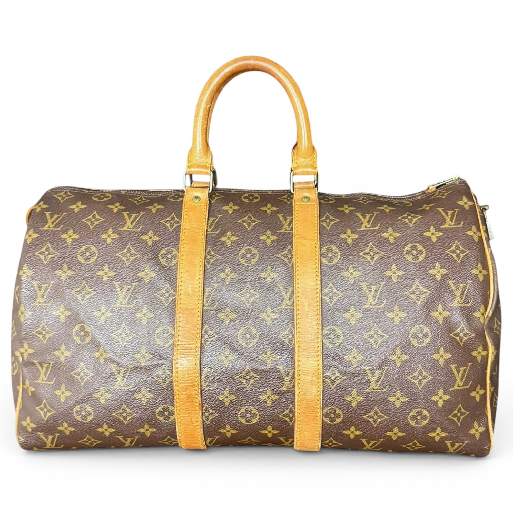 Keepall leather travel bag
