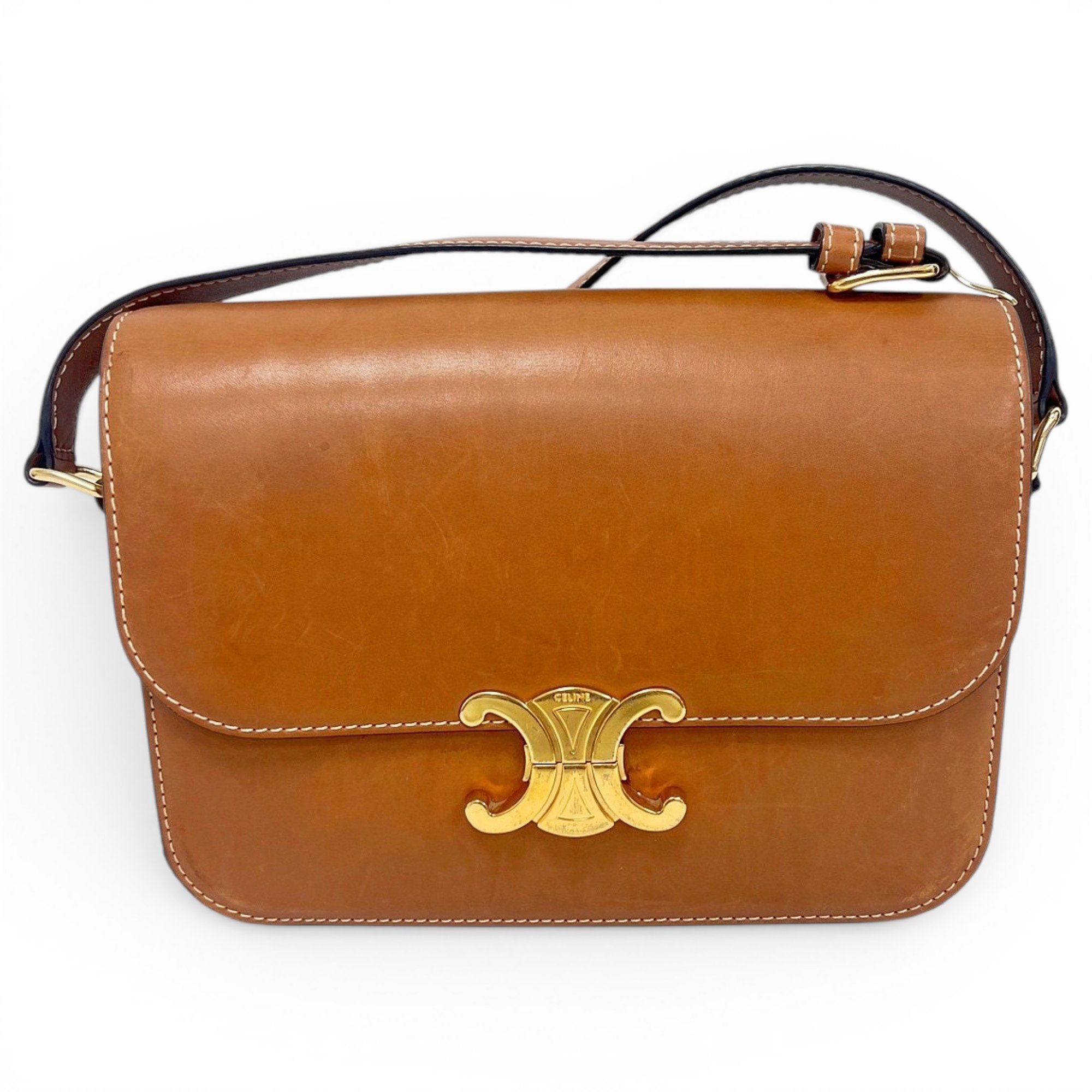 Triomphe leather handbag