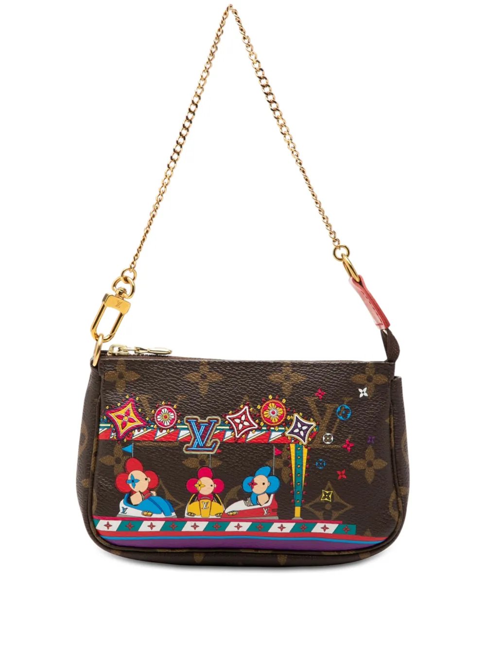 2020 Monogram Vivienne Christmas Mini Pochette Accessoires shoulder bag