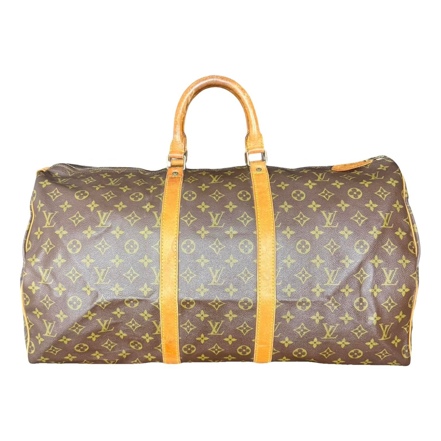 Keepall leather travel bag