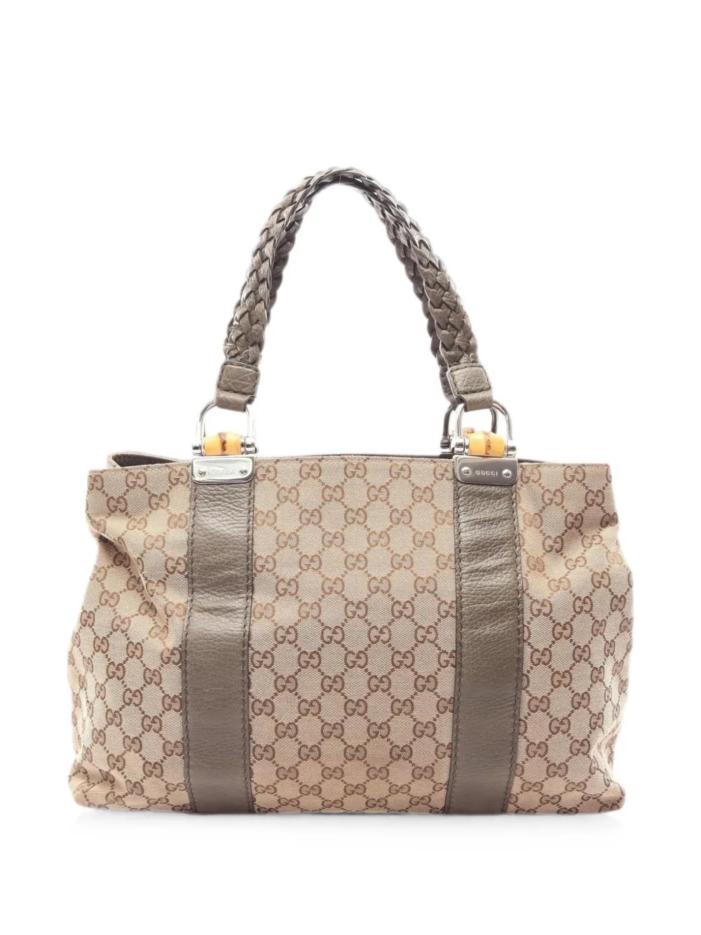 2000s Bamboo GG canvas tote bag