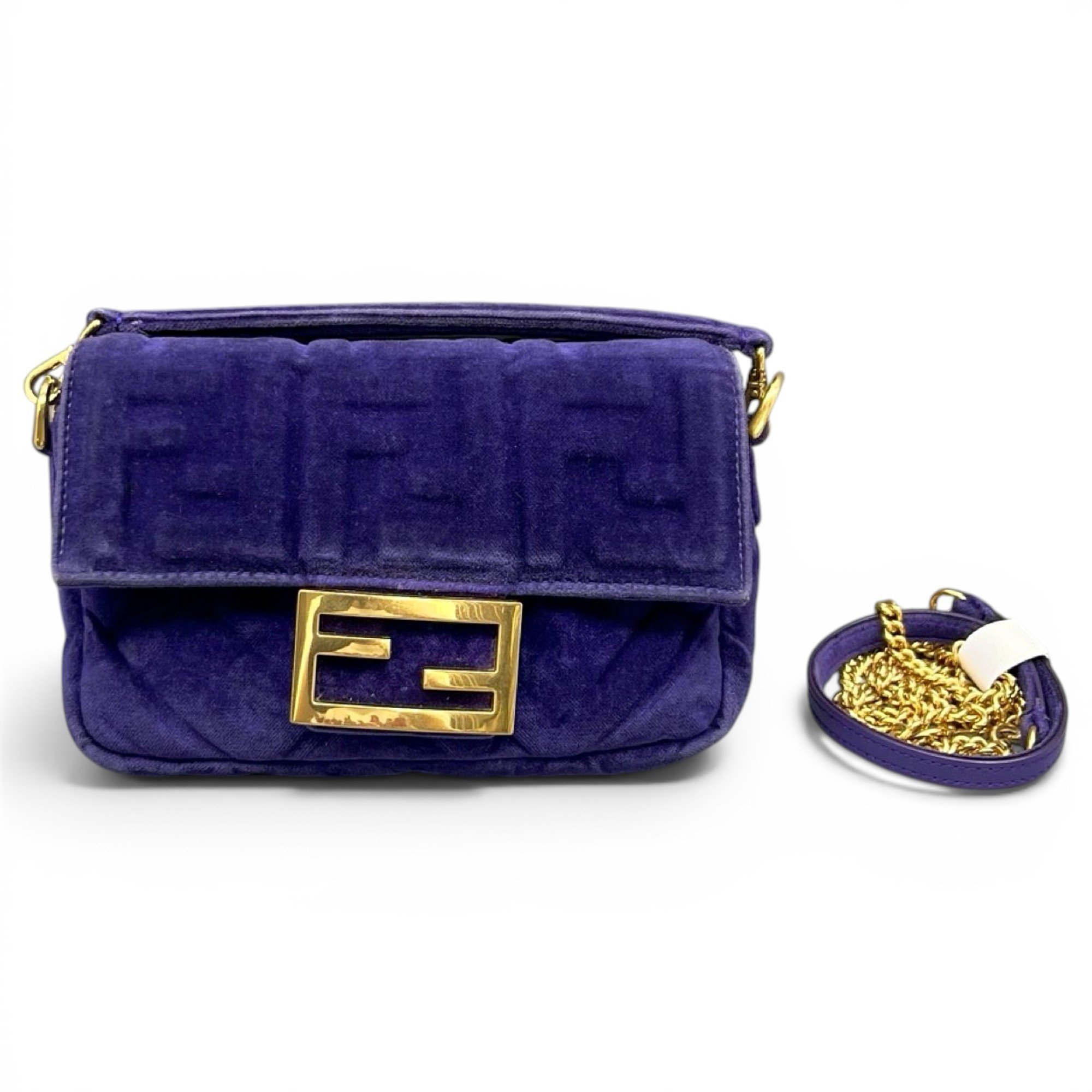Baguette velvet handbag