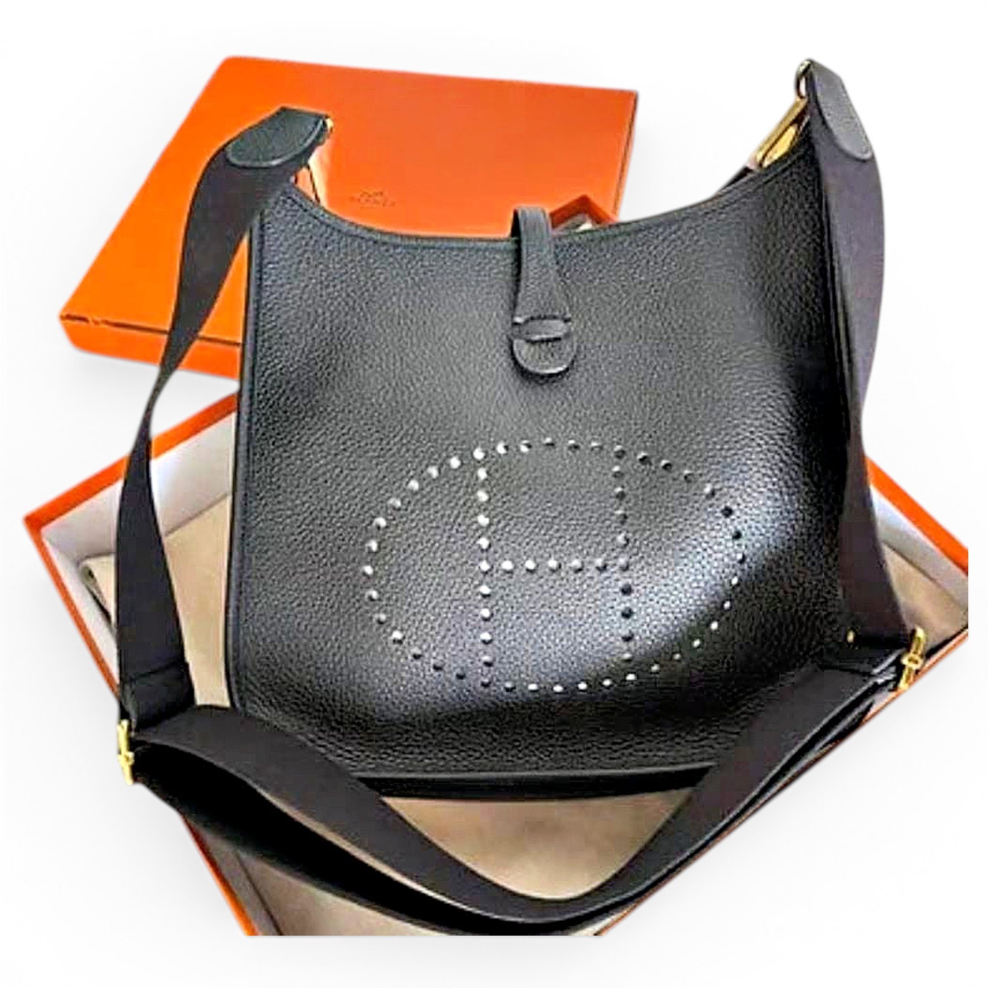 Hermes Evelyne Handbag Black
