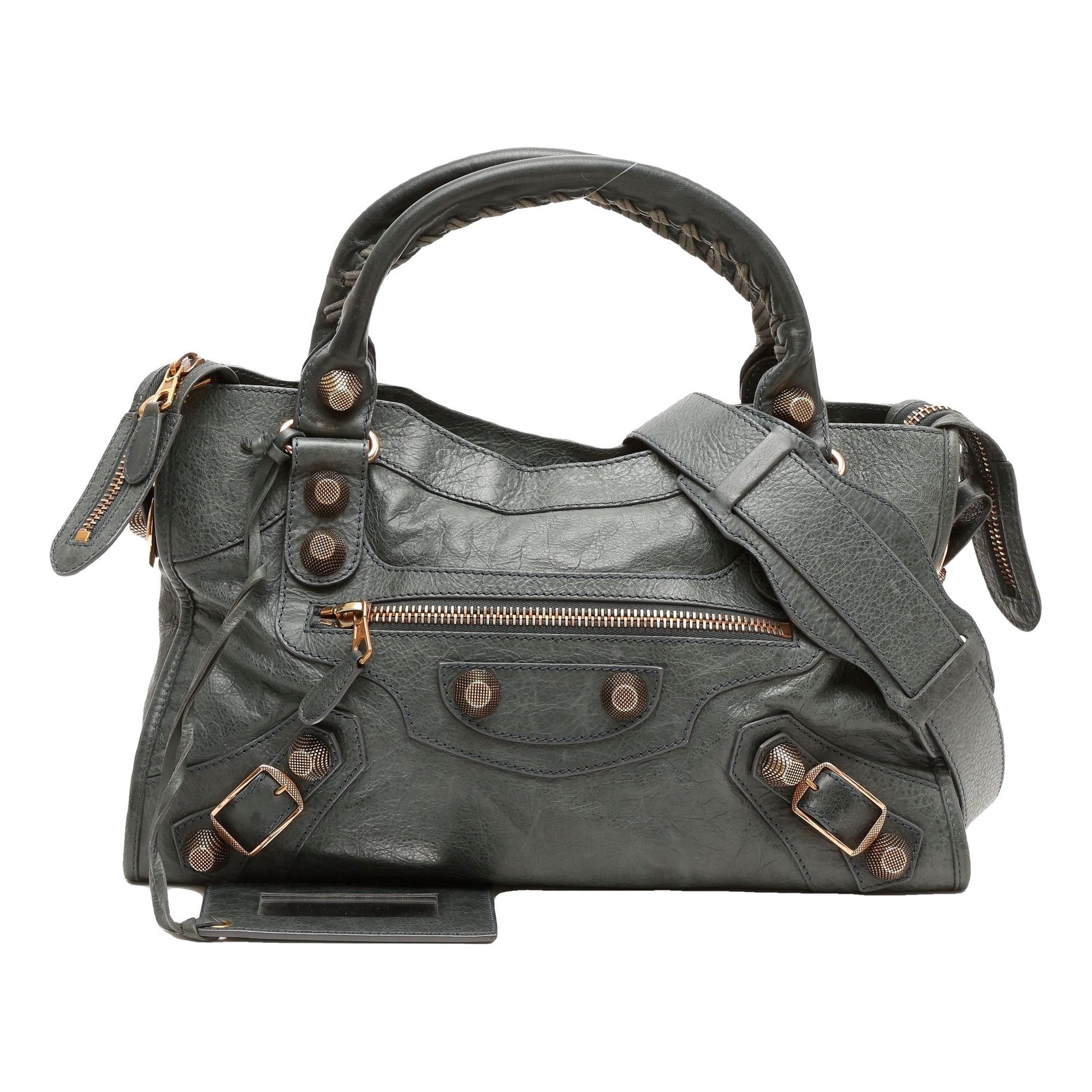 City leather handbag