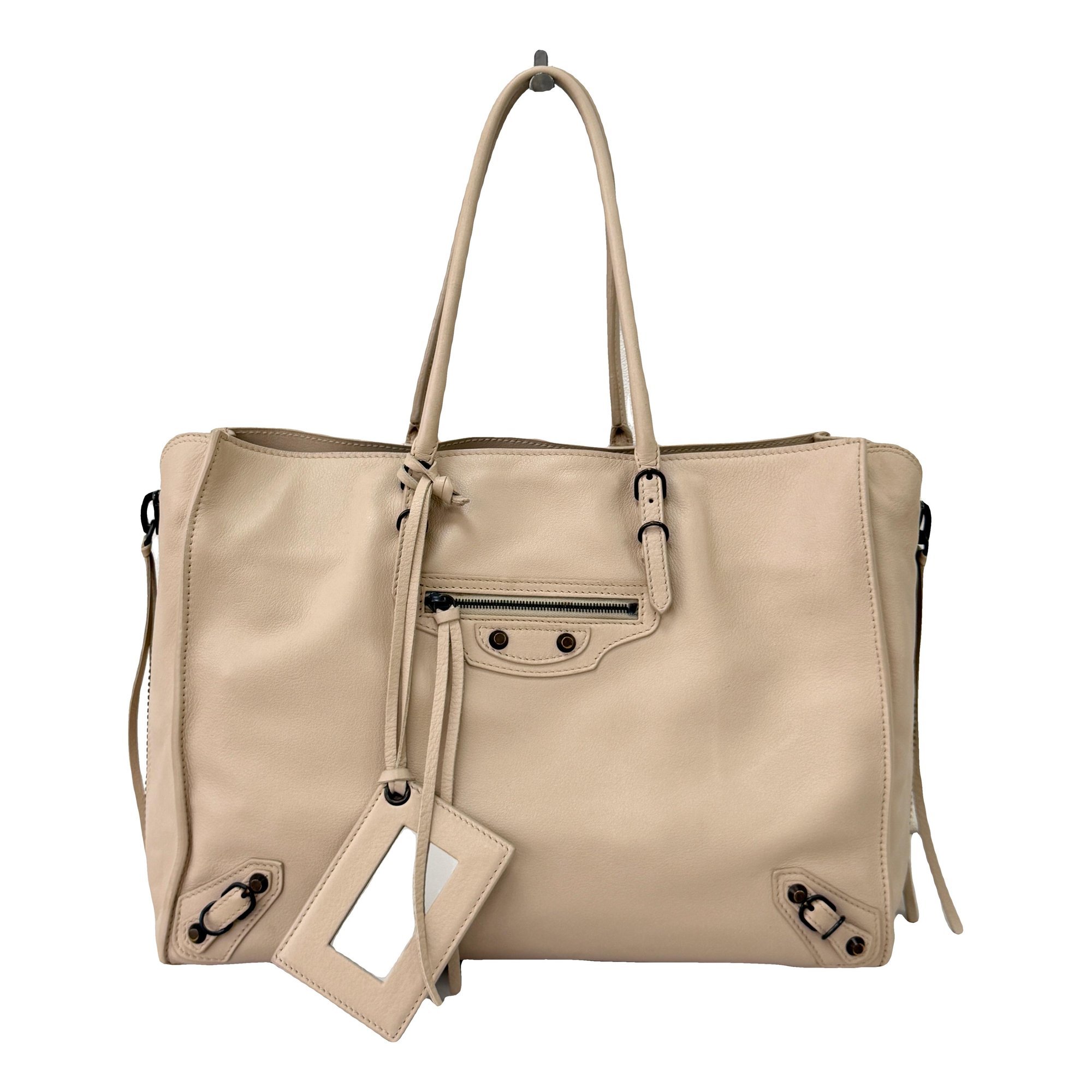 Papier leather handbag