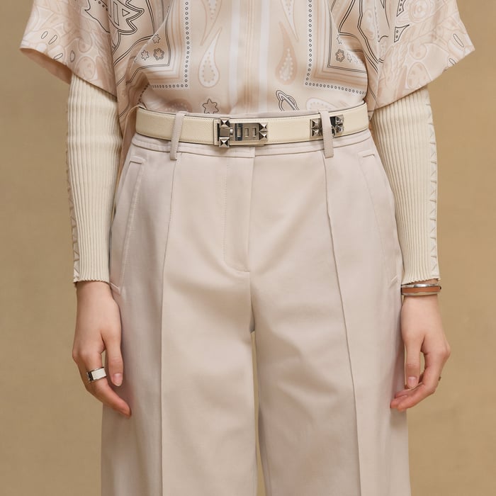 Beige Avoine Cropped Pants